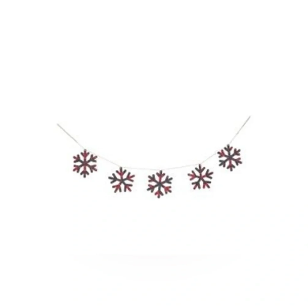 *Tartan Plaid Snowflake Garland